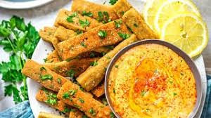 hummus with fries